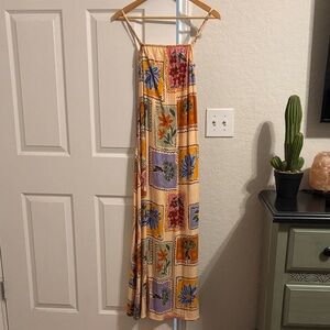 Colorful Floral Patchwork Maxi Dress